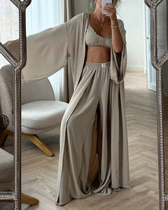 Hsina | Chic Casual Cardigan 2-Piece