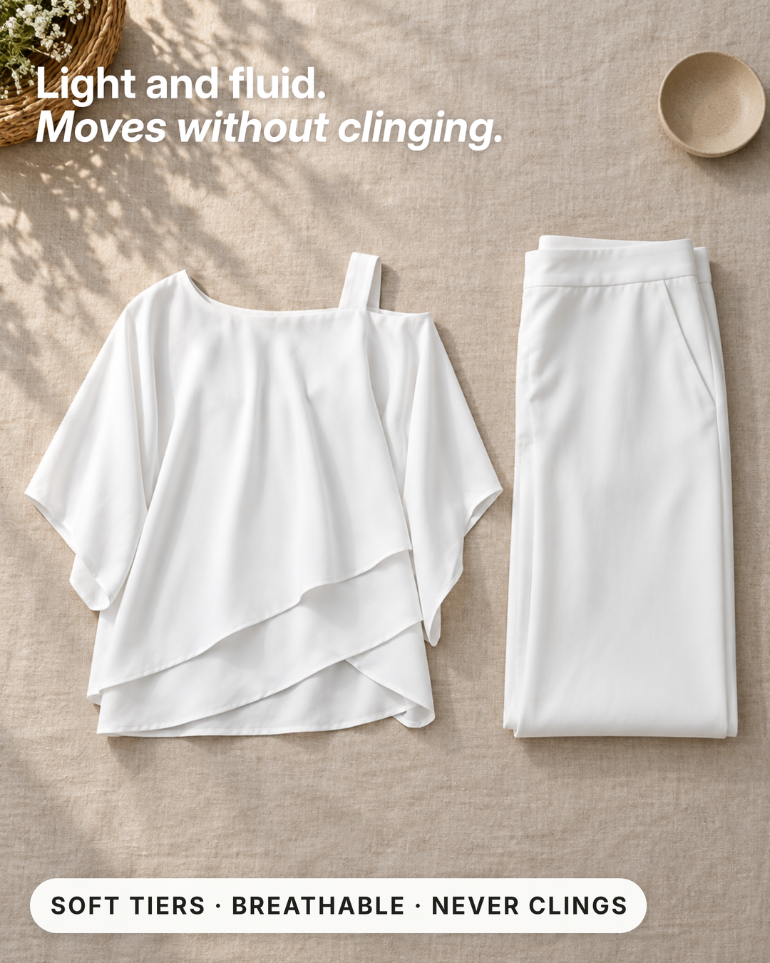 Debra | Layered Two-Piece Set fabric close-up
