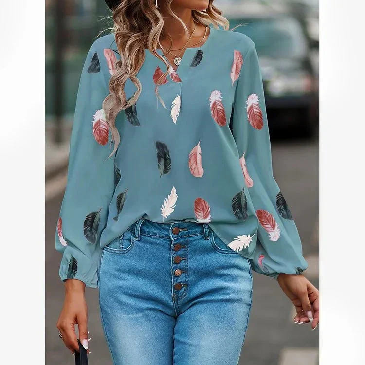 Alisha | Feather Print Tee