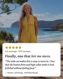 Dulcie | Sleeveless Button-Front Linen Jumpsuit five star customer review