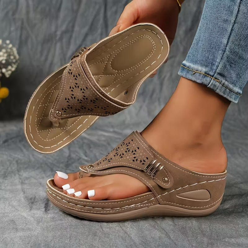 Keeley | Supportive Wedge Slip-On Sandals