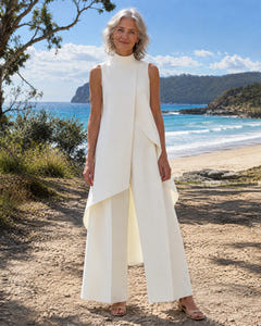 Sidonie | Asymmetric Layered Wide-Leg Jumpsuit on Bruny Island