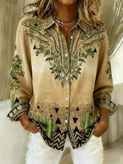 Agatha | Vintage Western Floral Button Blouse