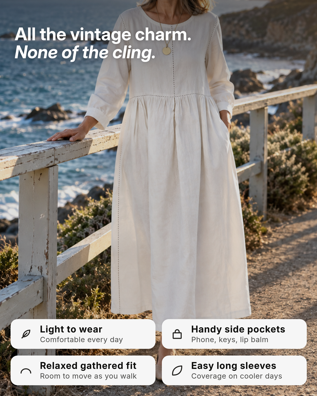 Edith | Vintage Denim Maxi Dress benefits