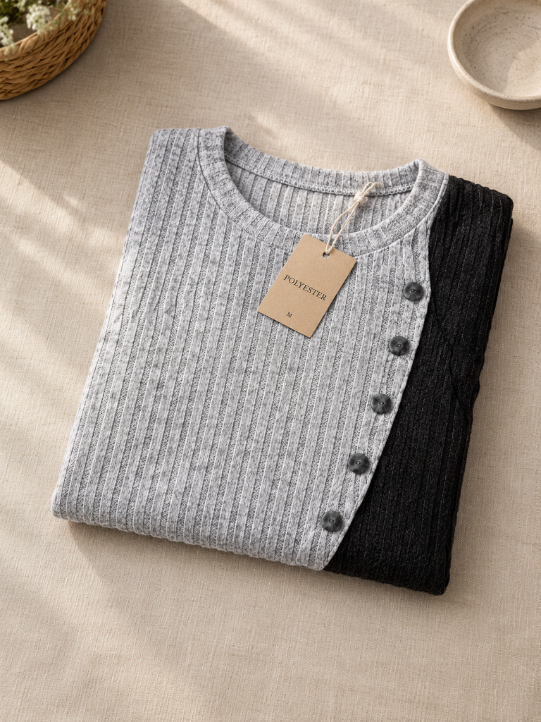 Eirlys | Contrast-Stripe Knit Pullover