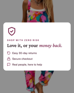 Elisha | Floral Overalls money-back guarantee