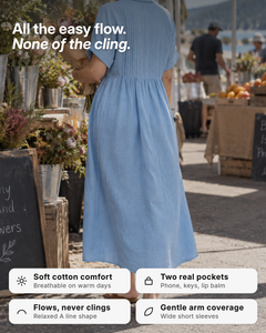 Ellice | Flowing Cotton Shirt Dress benefits