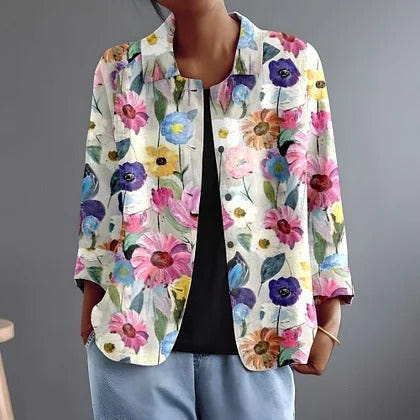 Veda | Painterly Floral Blazer