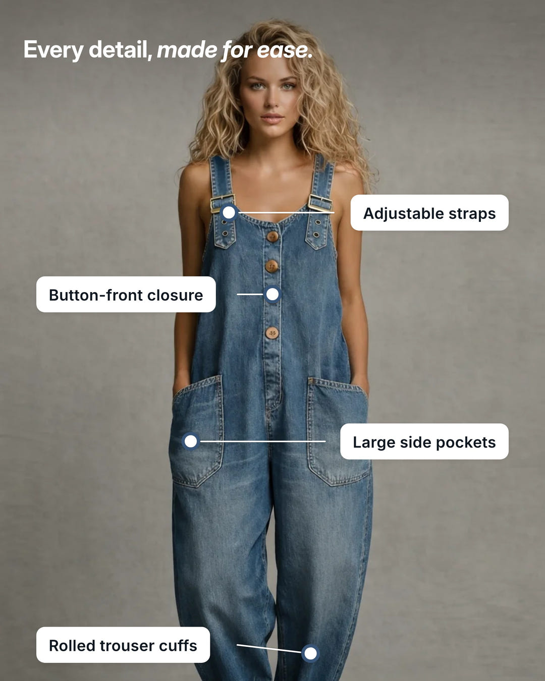 Relaxed Utility Jumpsuit details