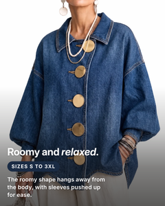 Esme | Oversized Denim Jacket fit and sizes