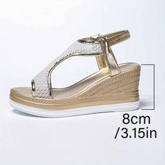 Vina | Mesh Wedge Sandals