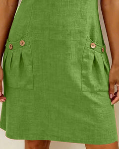 Noeleen | Cotton Zip-Pocket Dress