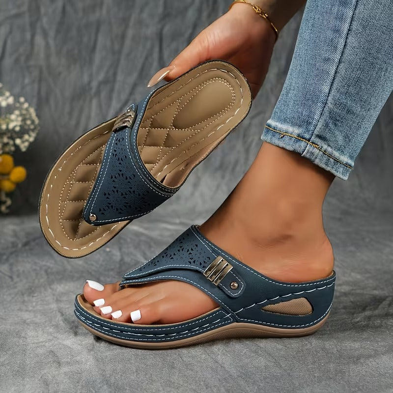 Keeley | Supportive Wedge Slip-On Sandals