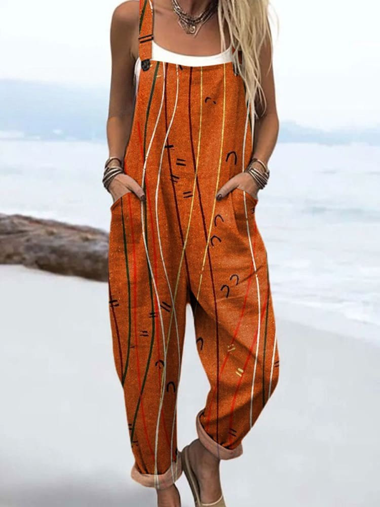 Hafwen | Relaxed Cotton Blend Dungarees