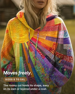 Fabienne | Bohemian Patchwork Hoodie fit and sizes