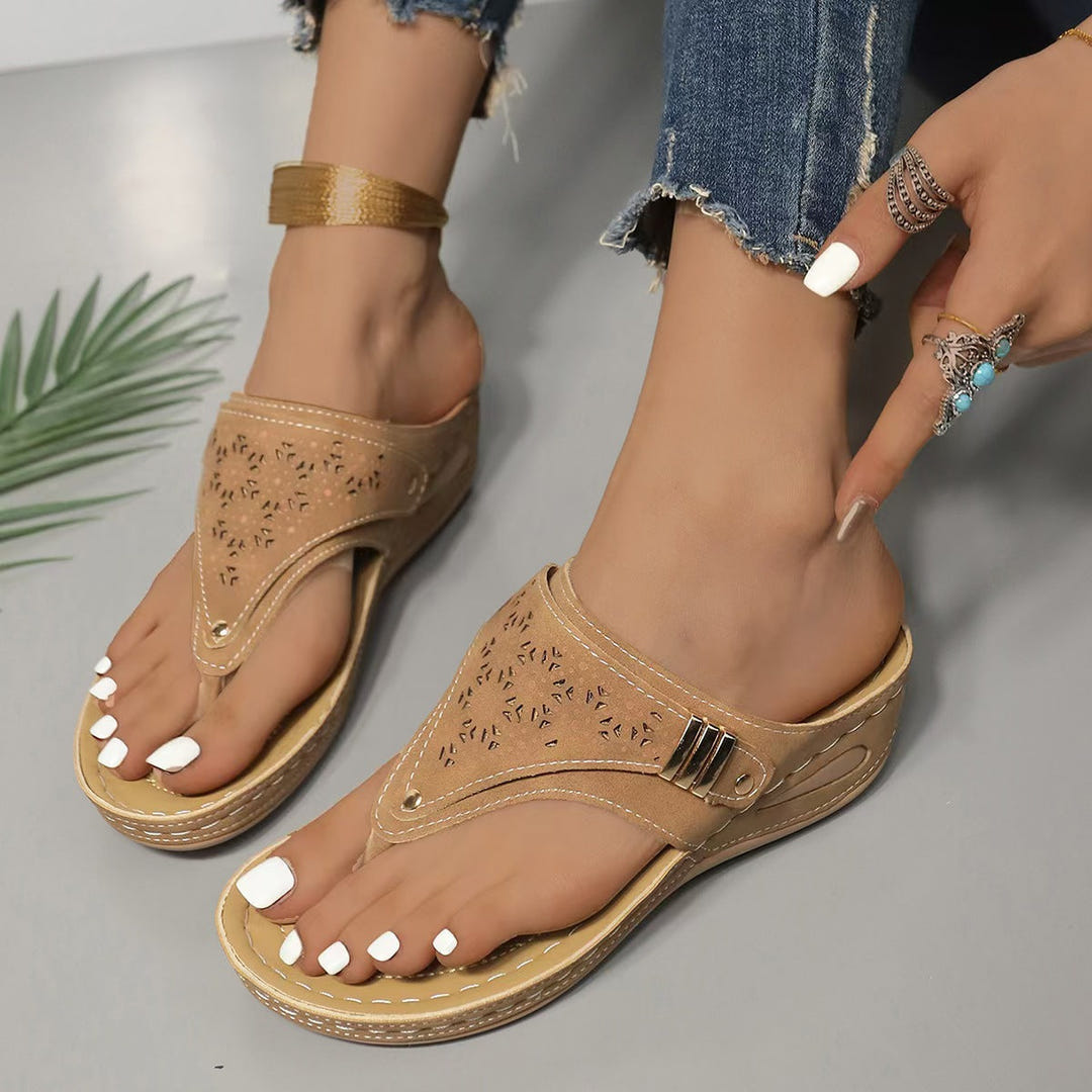 Keeley | Supportive Wedge Slip-On Sandals