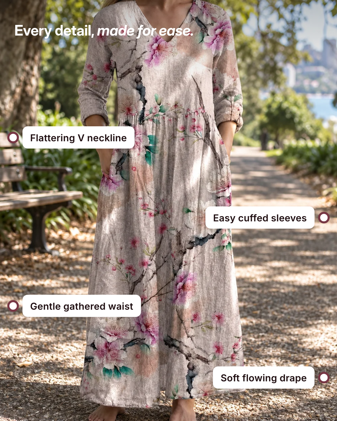 Filomena | Floral Summer Dress details