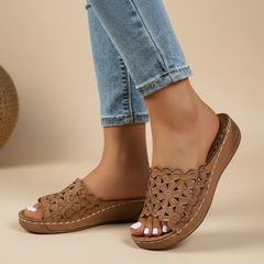 Etina | Floral Cut-Out Ergonomic Sandals