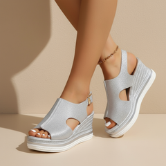 Umina | Metallic Wedge Sandals