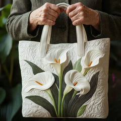 Nerissa | White Sunflower Padded Tote