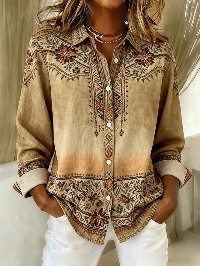Jenelle | Vintage-Inspired Floral Blouse