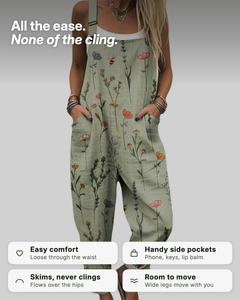 Gail | Printed Overalls Wide-Leg benefits