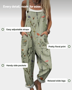 Gail | Printed Overalls Wide-Leg details