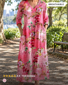 Grace-Anne | Floral Summer Dress in pink