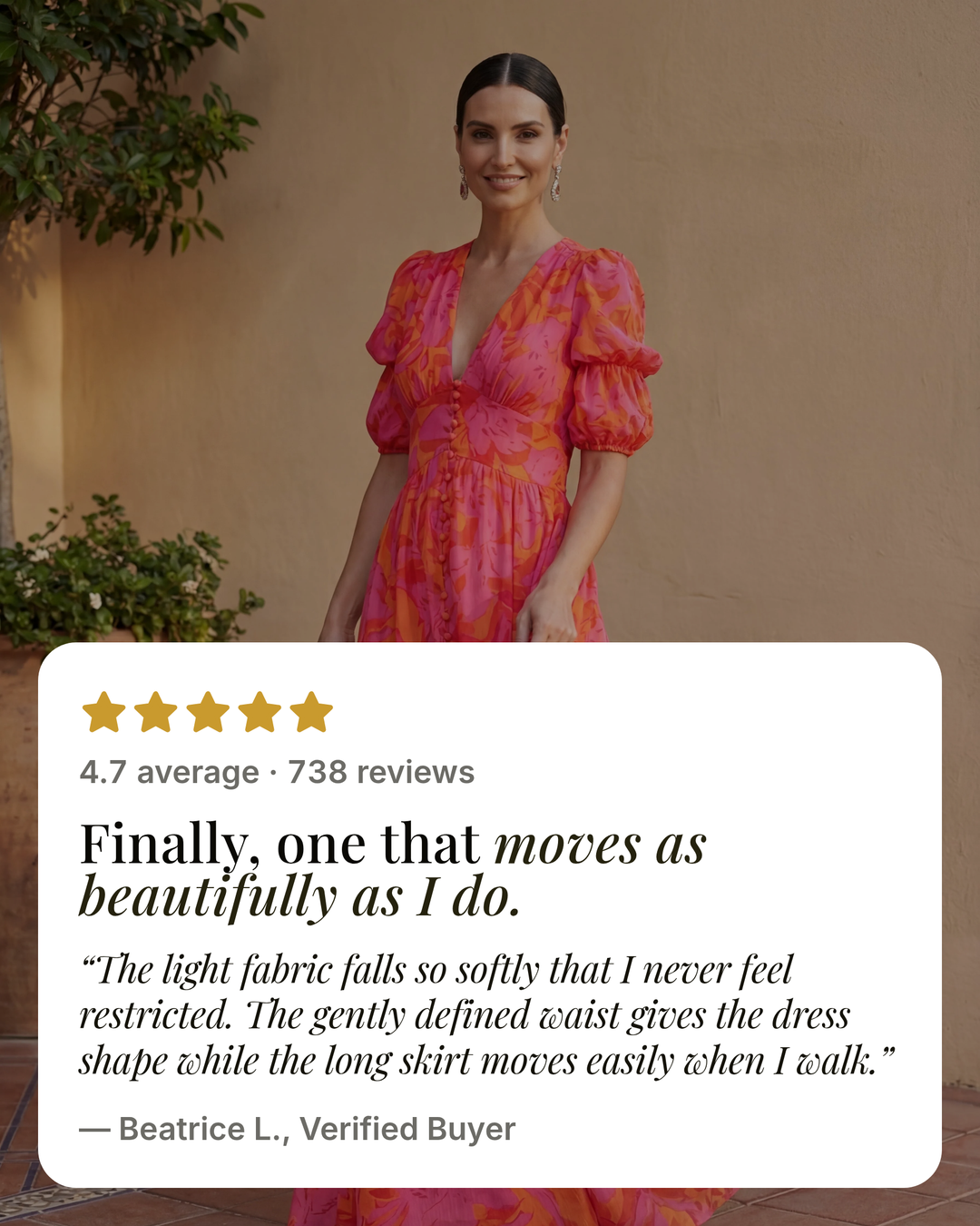 Grainne | V-Neck Maxi Dress five star customer review