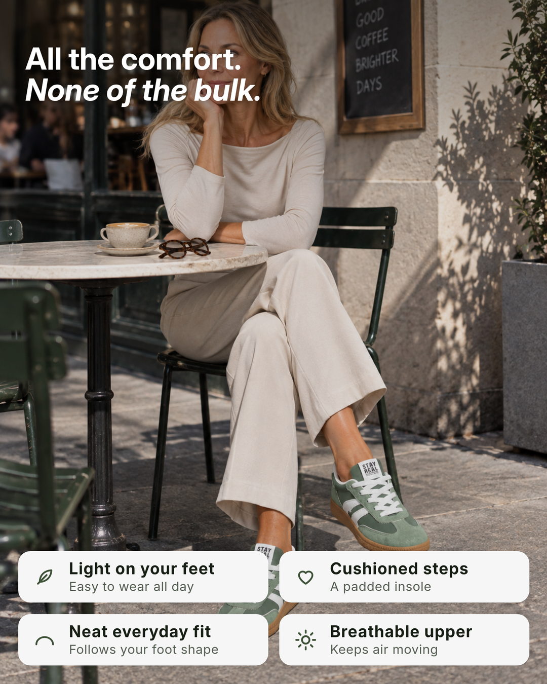 Greta | Lightweight Comfort Sneakers benefits