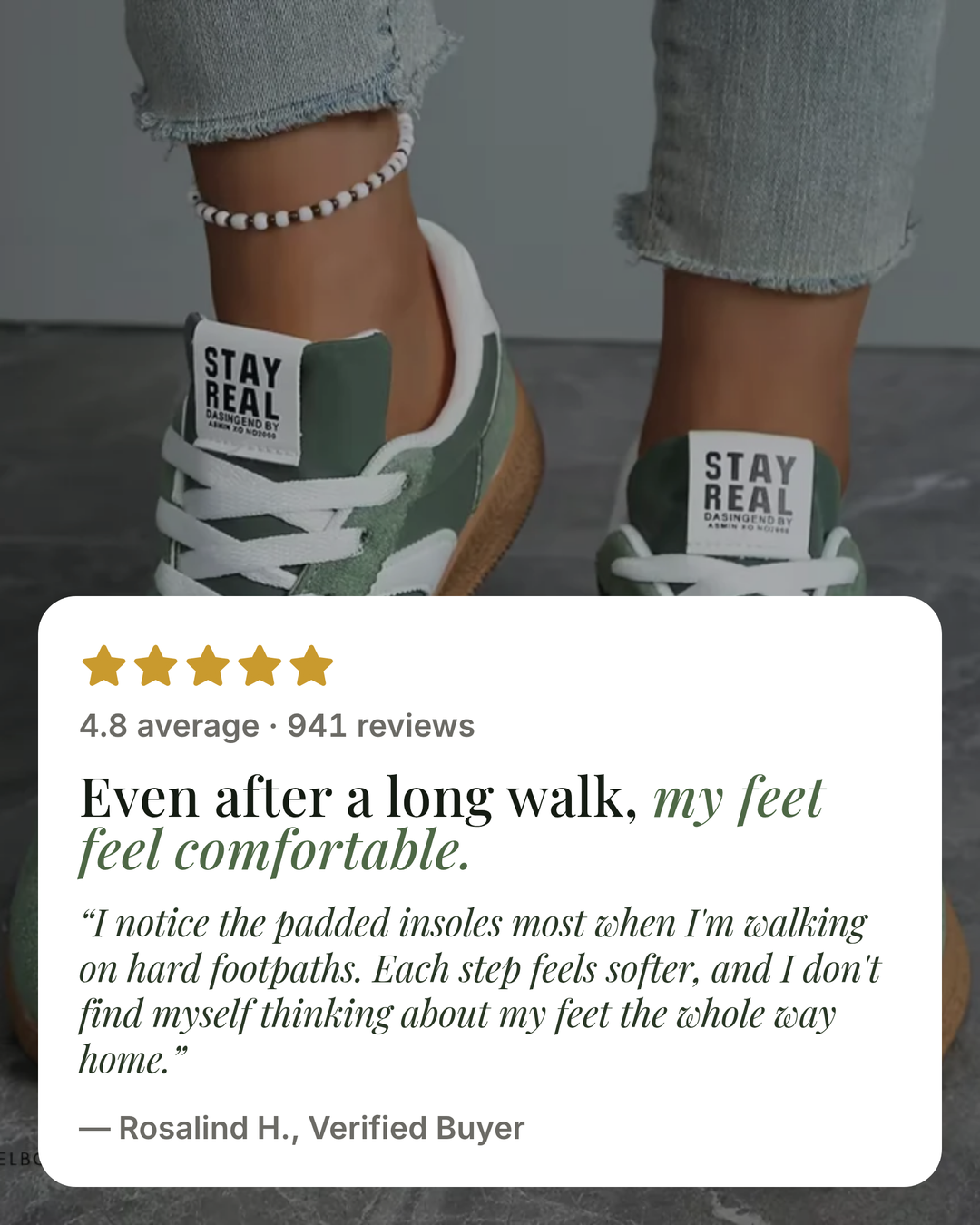 Greta | Lightweight Comfort Sneakers five star customer review