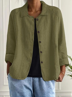 Olava | Relaxed Button-Front Overshirt