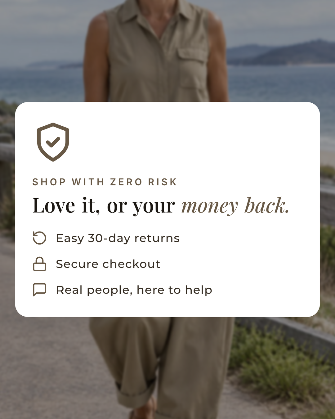 Harlow | Sleeveless Utility Jumpsuit money-back guarantee