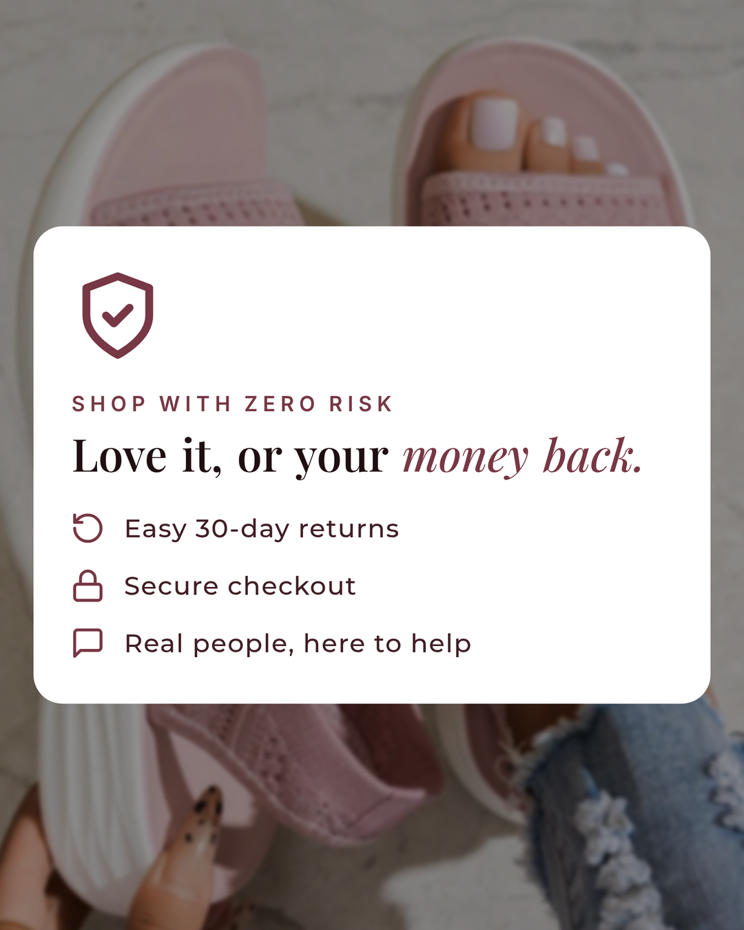 Hero | Breathable Knit Platform Sandals money-back guarantee