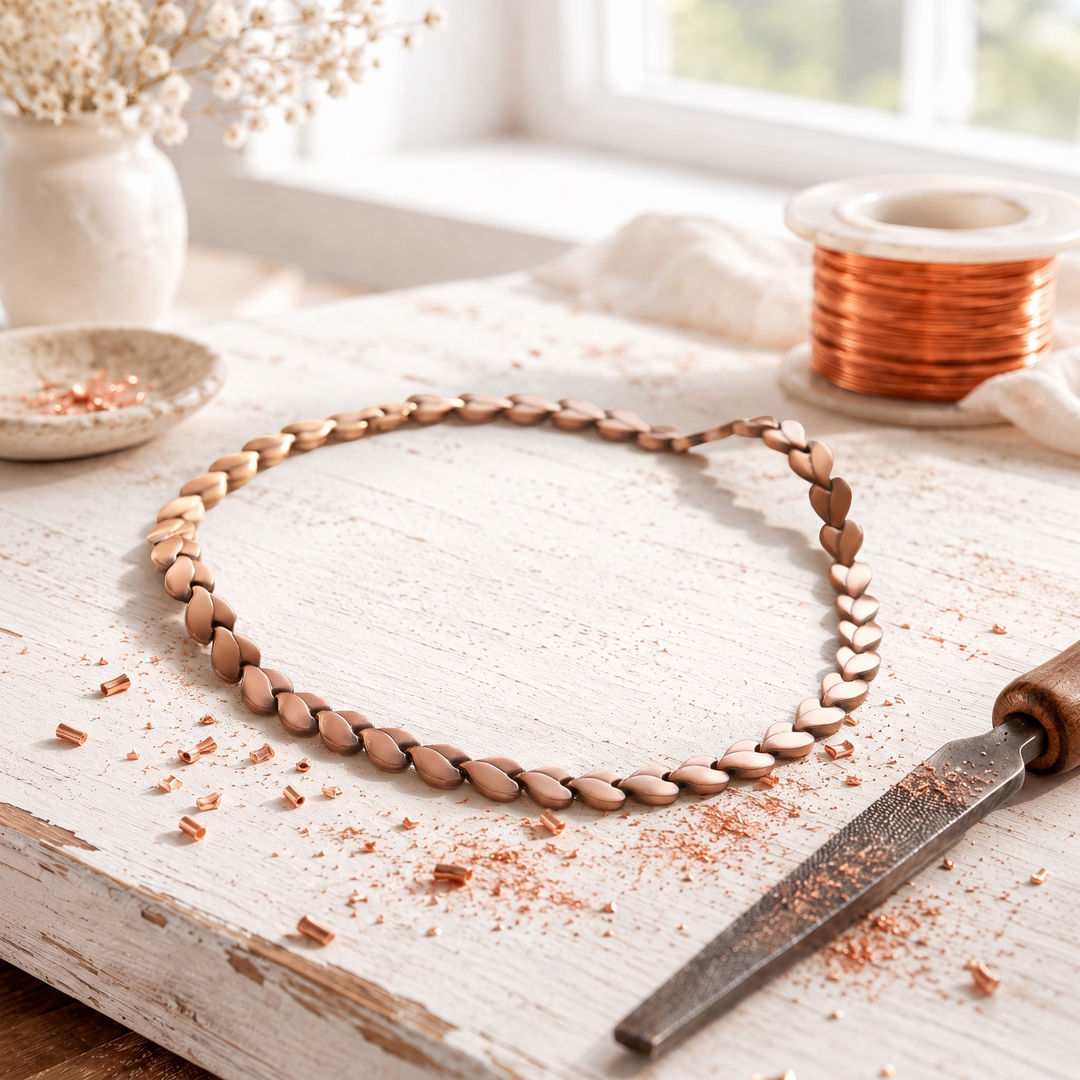 Meriel | Handcrafted Copper Heart Necklace