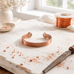 Hanna | Ridged Copper Cuff