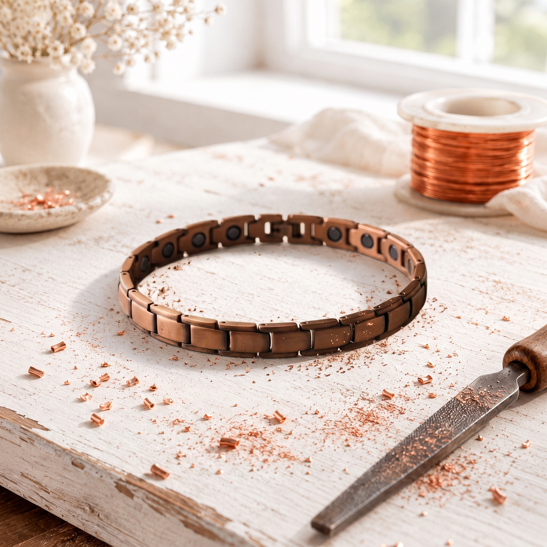 Verna | Cobble-Linked Copper Anklet
