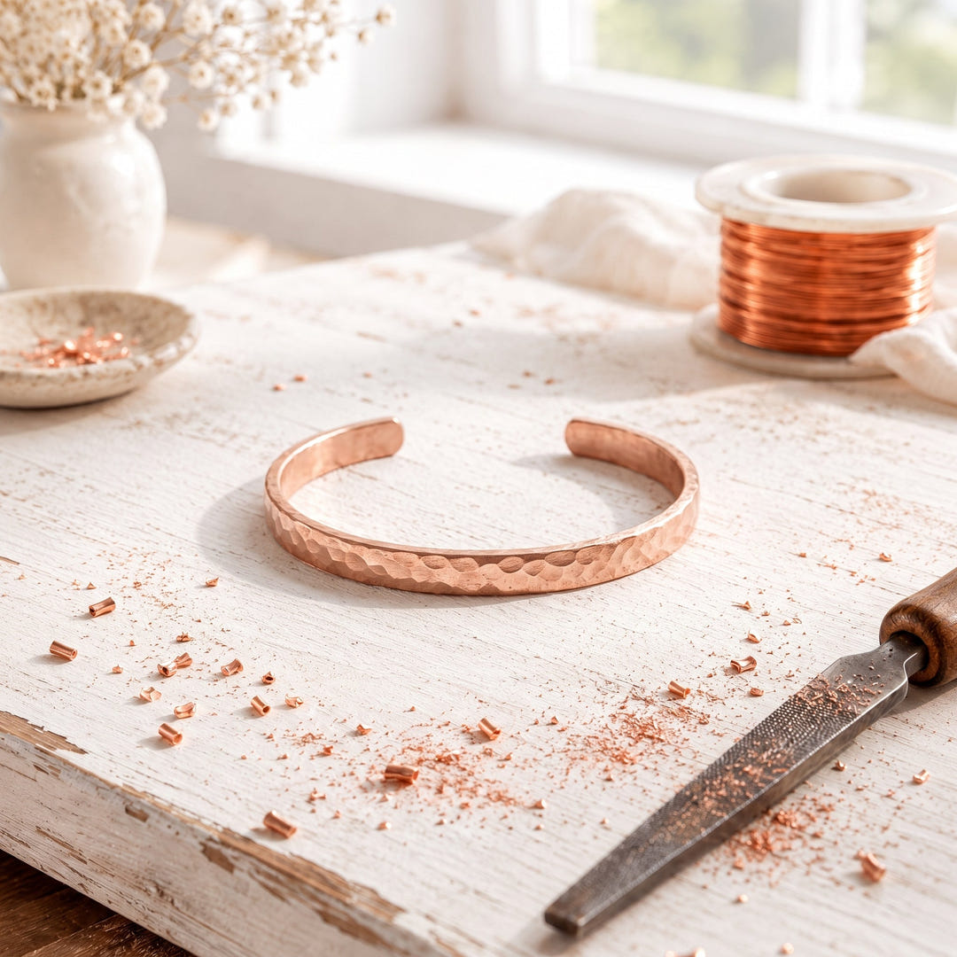 Paola | Hand-Hammered Copper Anklet