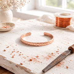 Paola | Hand-Hammered Copper Anklet