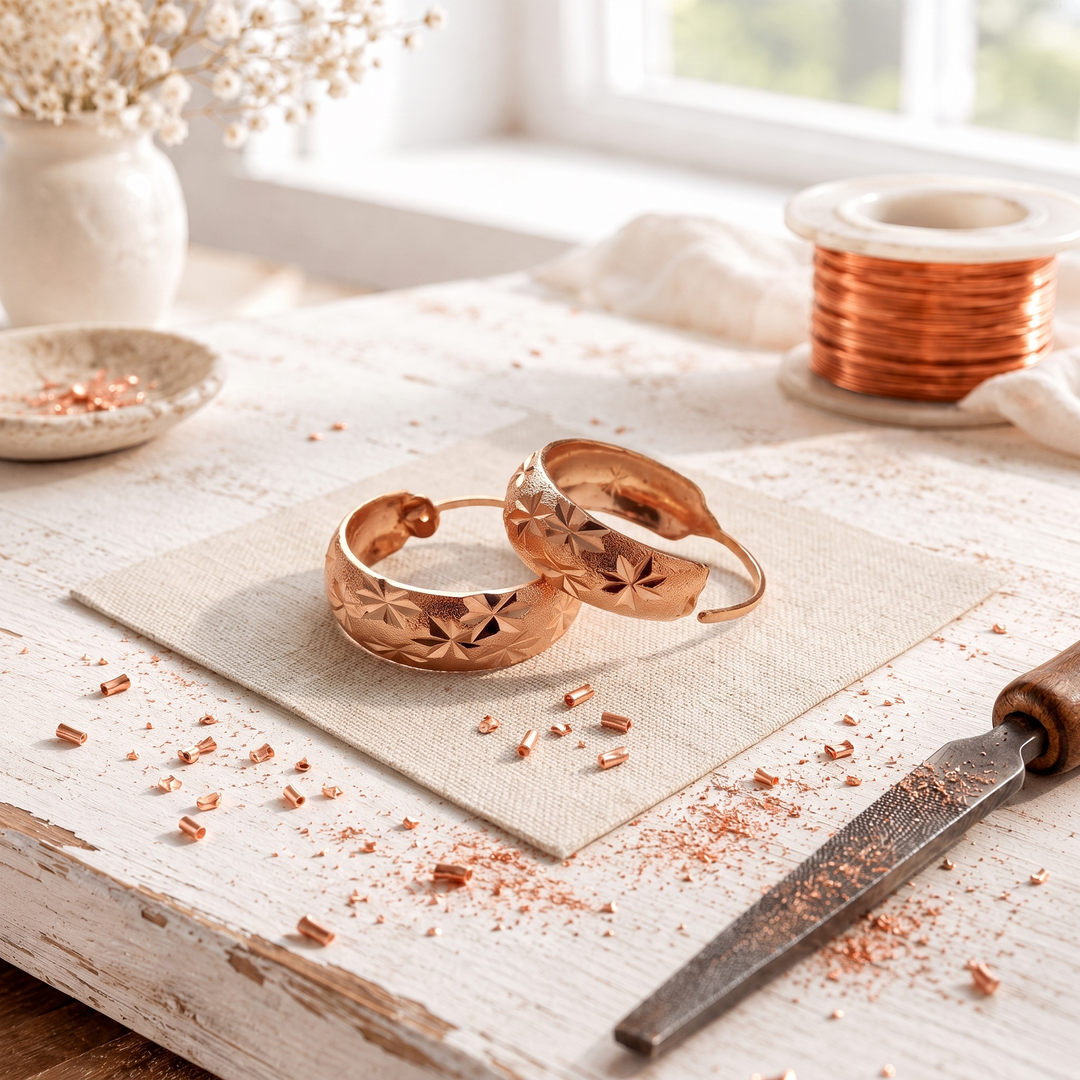 Charlene | Starburst Copper Earrings