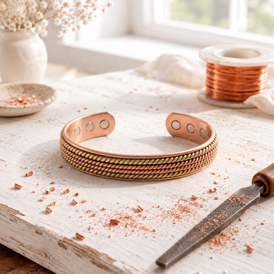 Lenore | Engraved Lattice Copper Set