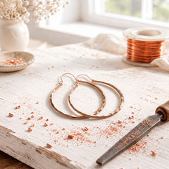 Mary | Glint Copper Hoops
