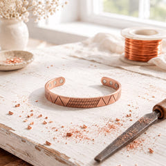 Nathalie | Hand-Pressed Copper Cuff