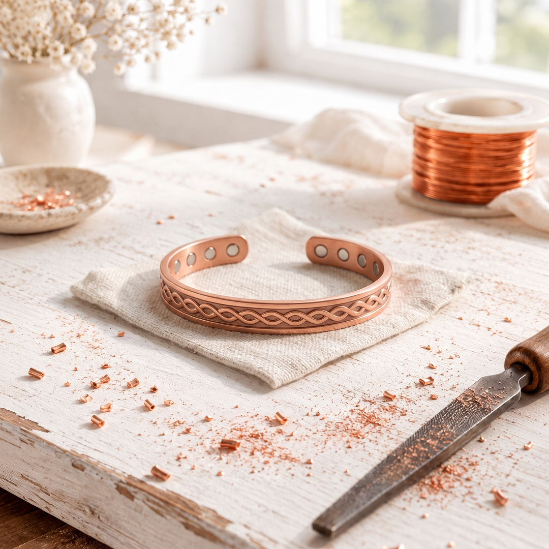Katherine | Hand-Set Copper Bracelet