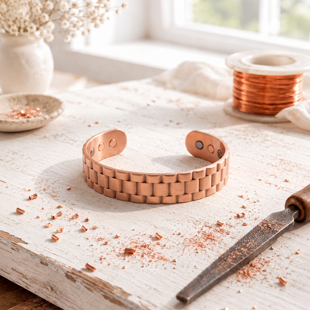 Brigitte | Wide Copper Bracelet