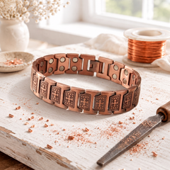 Theresa | Textured Copper Bracelet