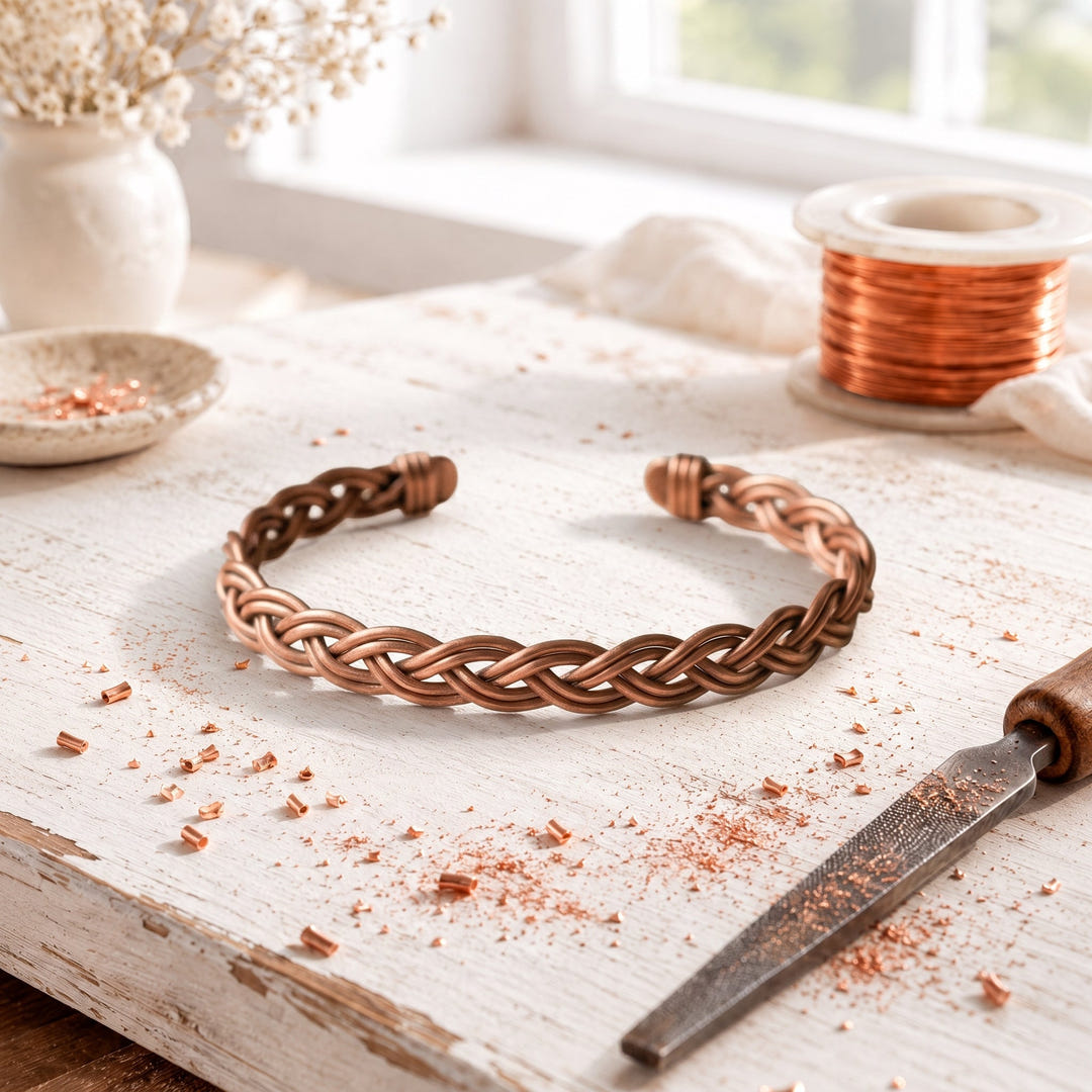 Moira | Handwoven Copper Anklet