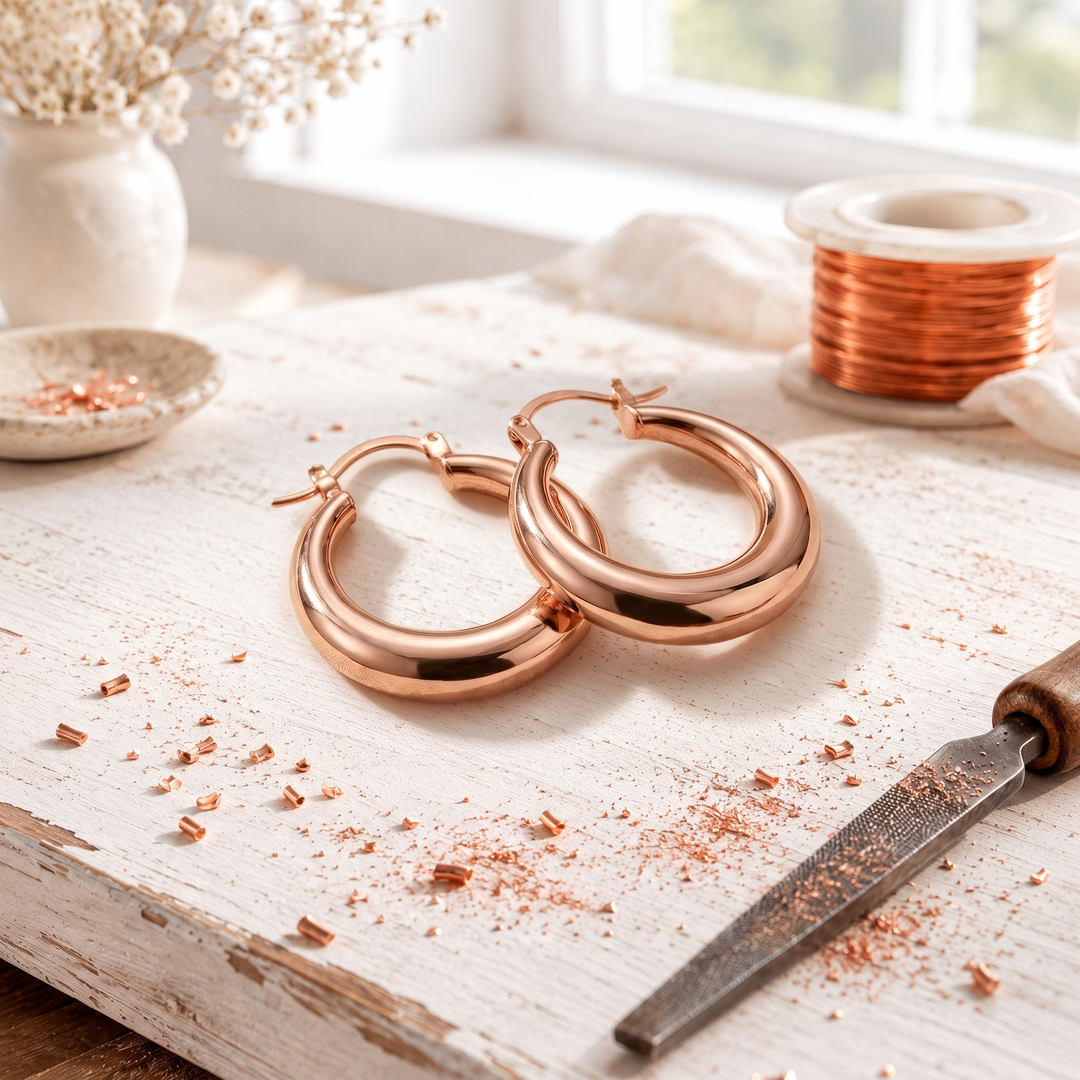Dora | Classic Copper Hoops