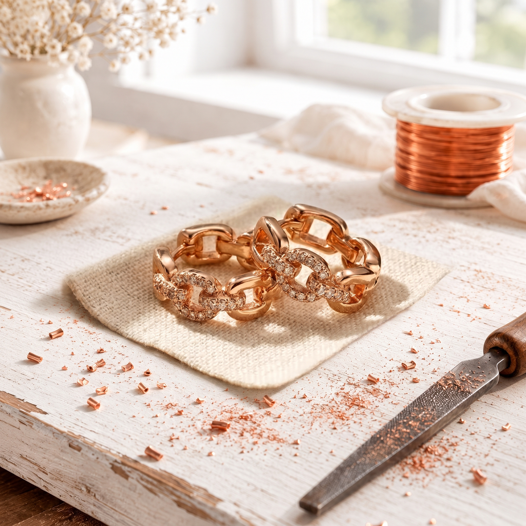 Alicia | Crystal Copper Earrings