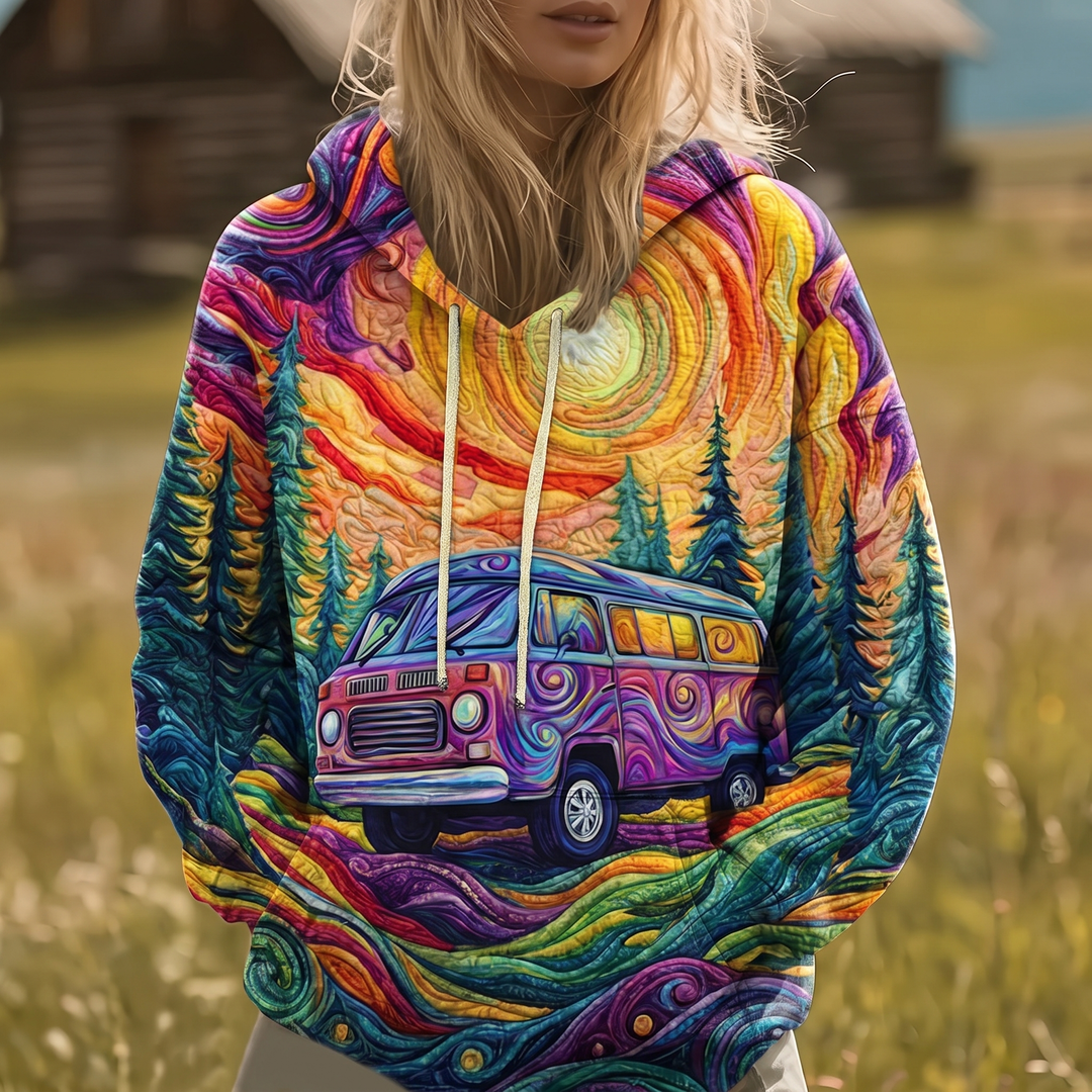 Luana | Sunburst Print Hoodie